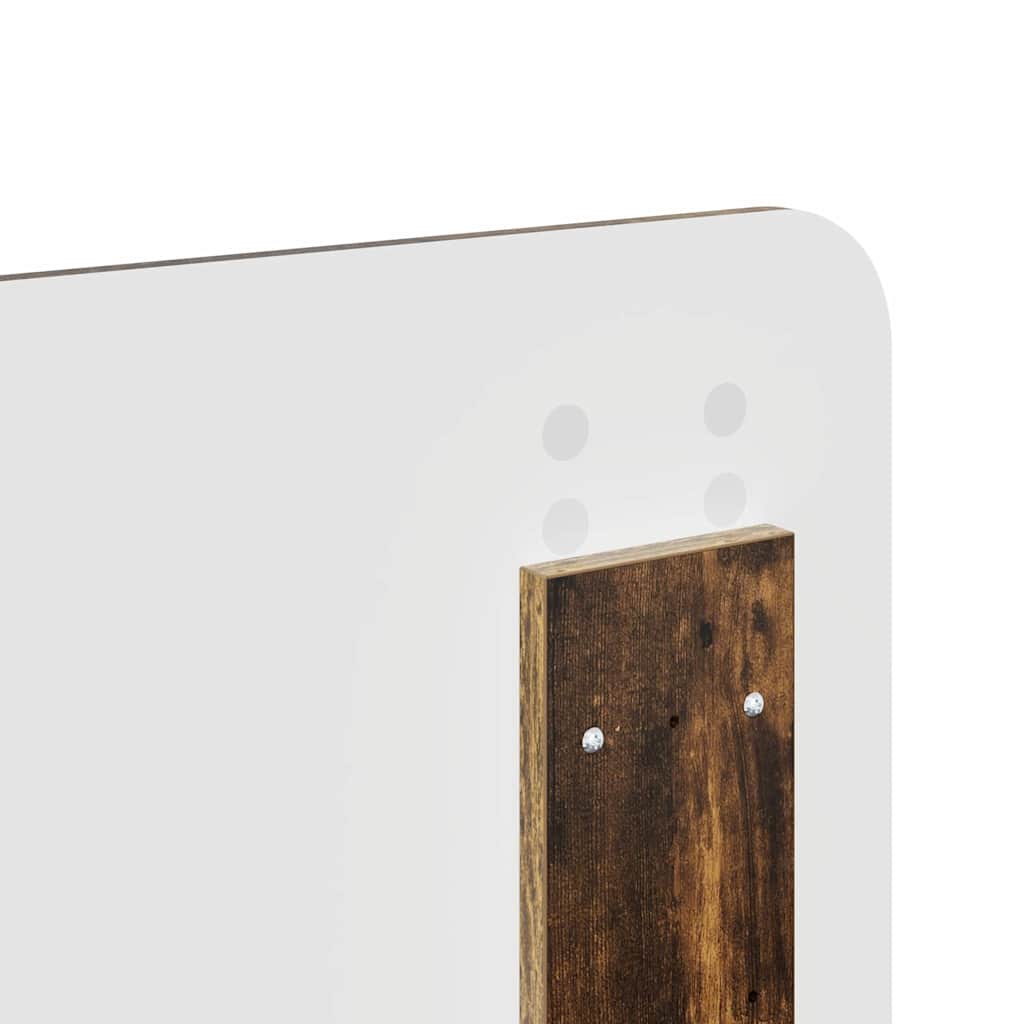 vidaXL Κεφαλάρι με κεφαλάρι Καπνιστό Δρύς 140 cm Επεξεργασμένο ξύλο