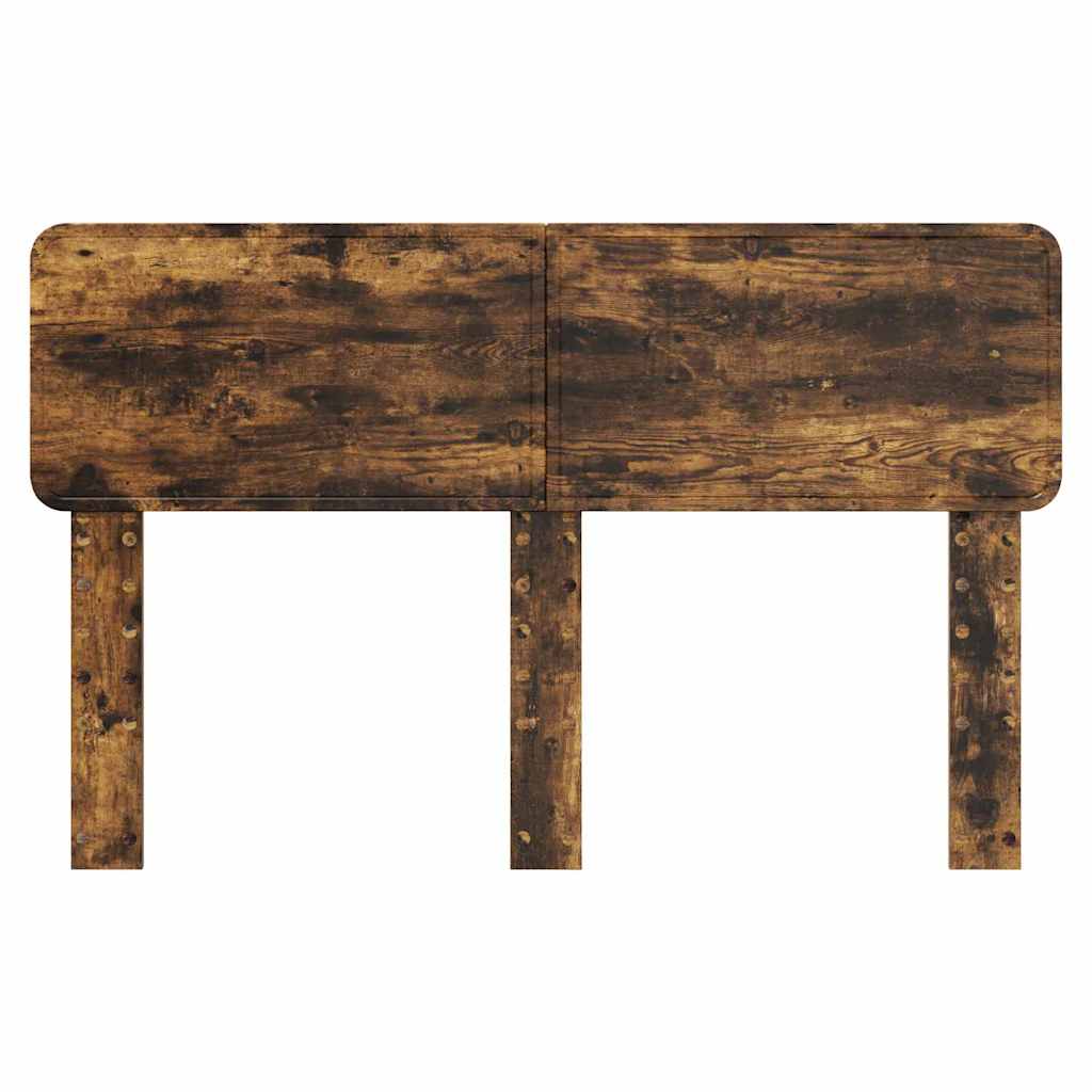 vidaXL Κεφαλάρι με κεφαλάρι Καπνιστό Δρύς 140 cm Επεξεργασμένο ξύλο