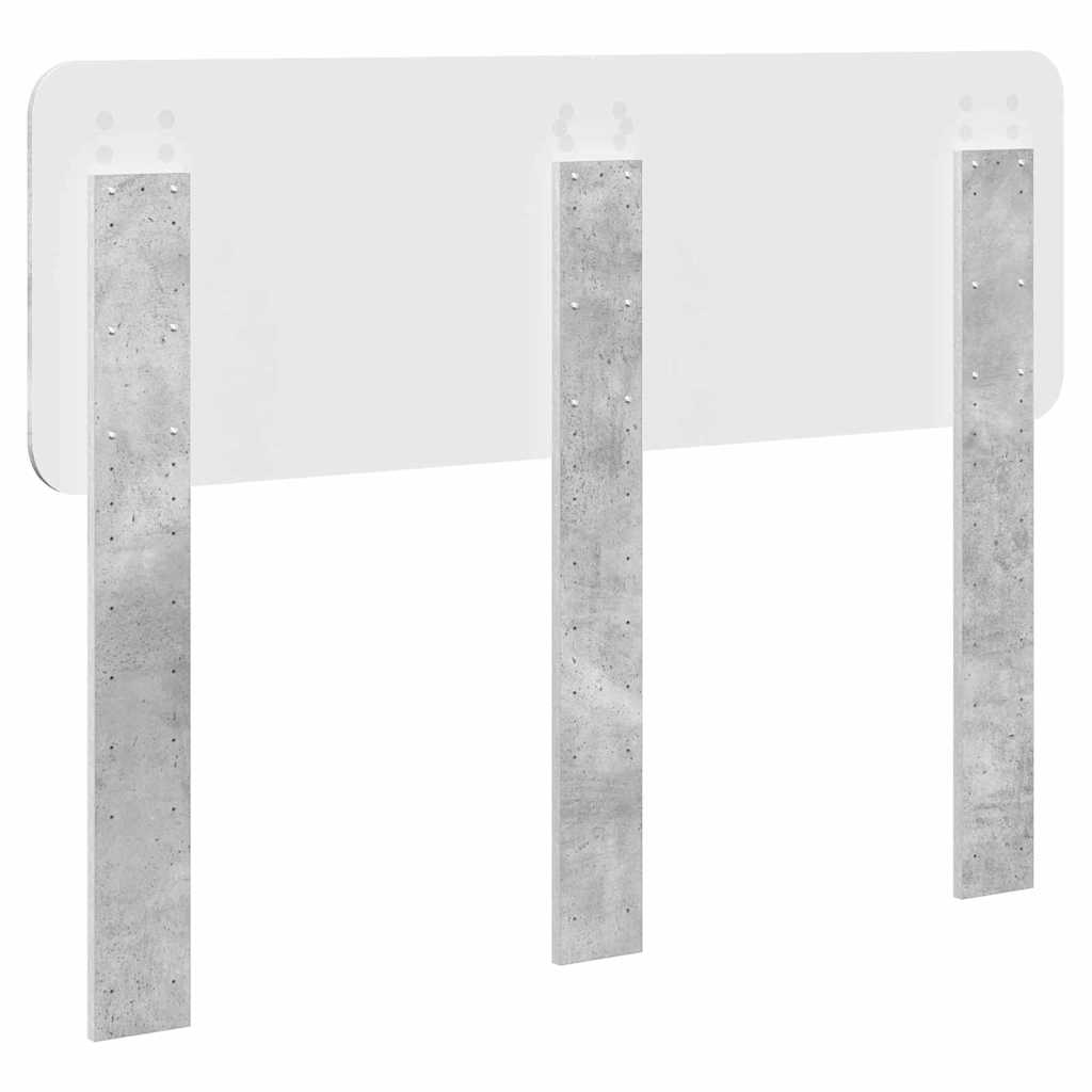 vidaXL Κεφαλάρι με κεφαλάρι Σκυρόδεμα Γκρι 135 cm Επεξεργασμένο ξύλο