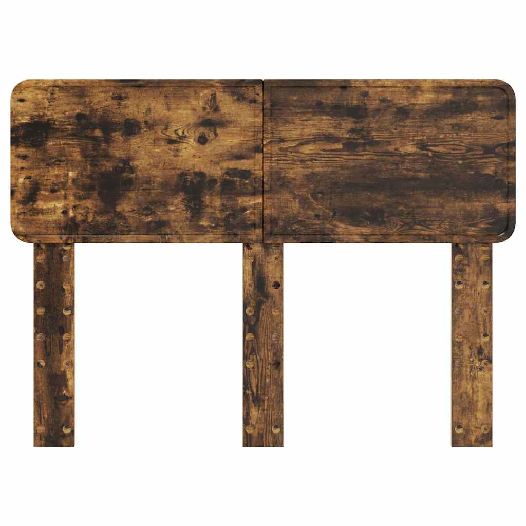 vidaXL Κεφαλάρι με κεφαλάρι Καπνιστό Δρύς 135 cm Επεξεργασμένο ξύλο