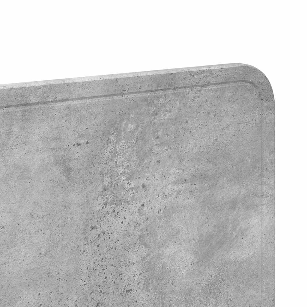 vidaXL Κεφαλάρι με κεφαλάρι Σκυρόδεμα Γκρι 120 cm Επεξεργασμένο ξύλο