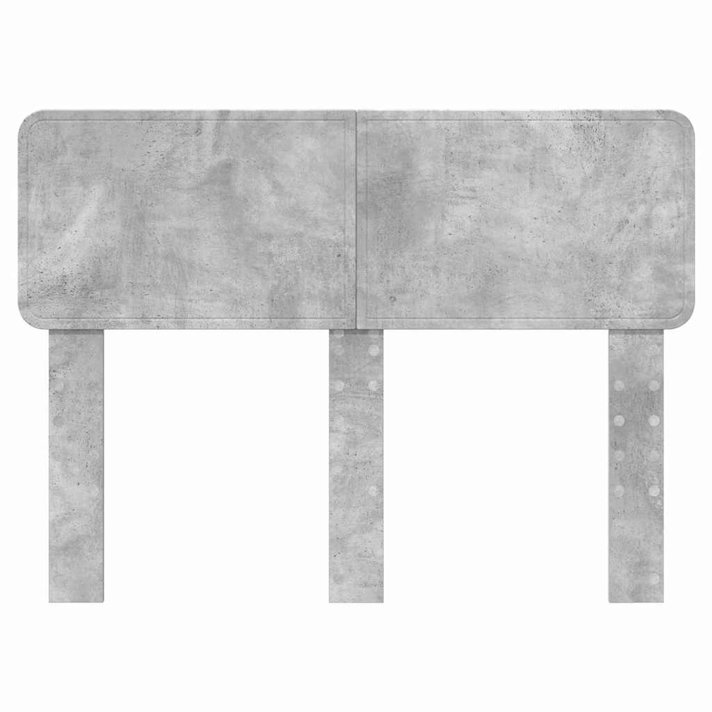 vidaXL Κεφαλάρι με κεφαλάρι Σκυρόδεμα Γκρι 120 cm Επεξεργασμένο ξύλο