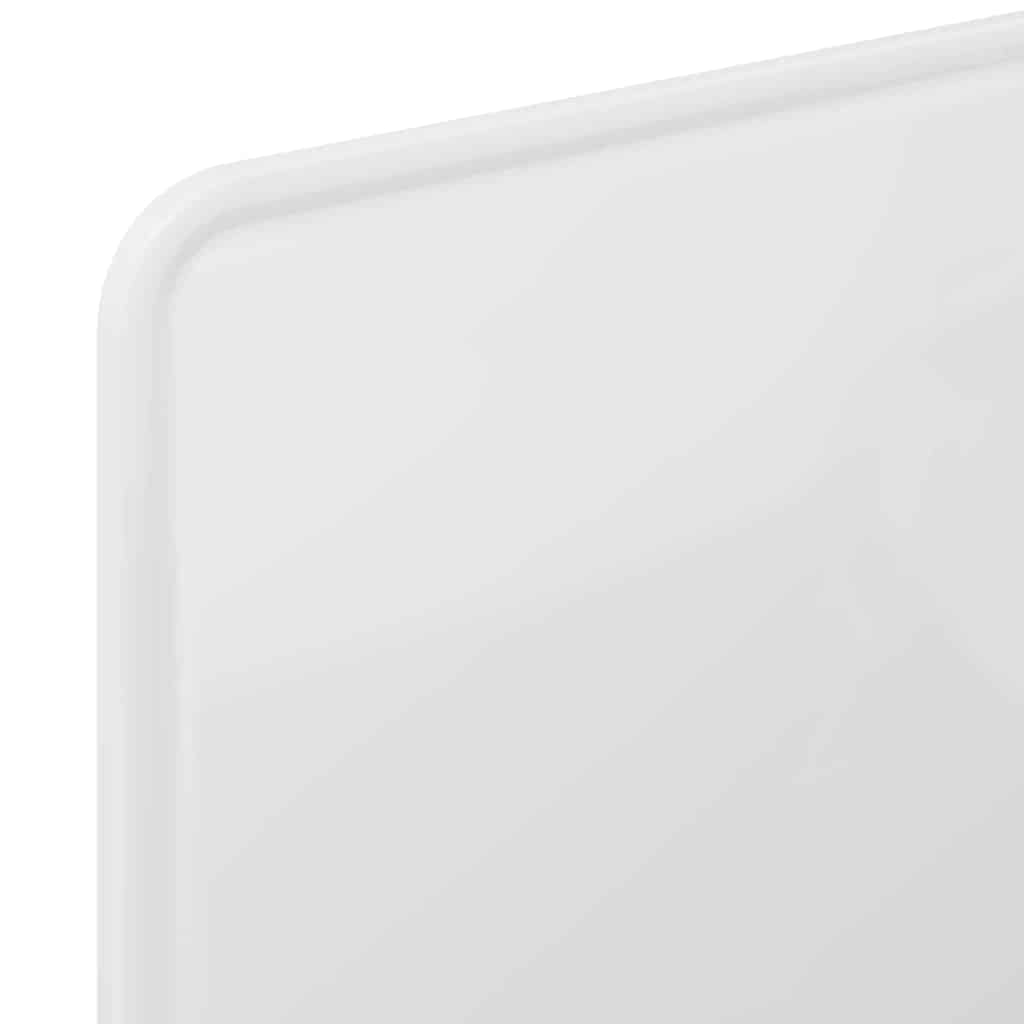 vidaXL Κεφαλάρι με κεφαλάρι Λαμπερό Λευκό 80 cm Επεξεργασμένο ξύλο