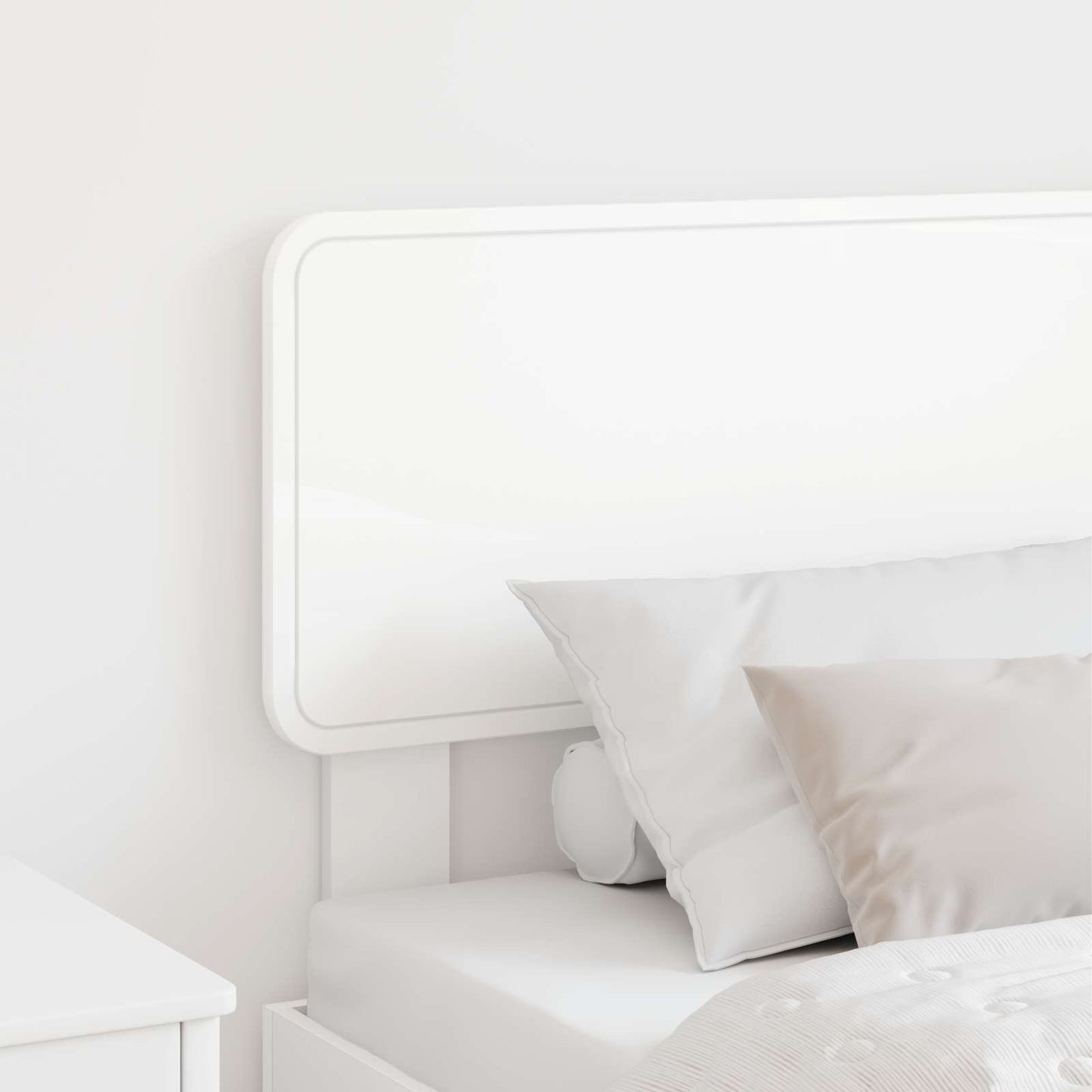 vidaXL Κεφαλάρι με κεφαλάρι Λευκό 75 cm Επεξεργασμένο ξύλο