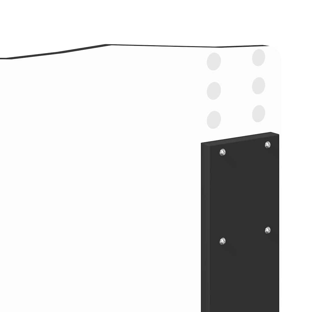 vidaXL Κεφαλάρι με κεφαλάρι Μαύρη Οξυά 200 cm Επεξεργασμένο ξύλο