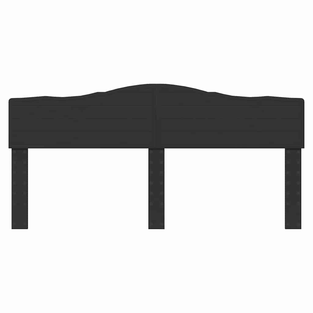 vidaXL Κεφαλάρι με κεφαλάρι Μαύρη Οξυά 200 cm Επεξεργασμένο ξύλο