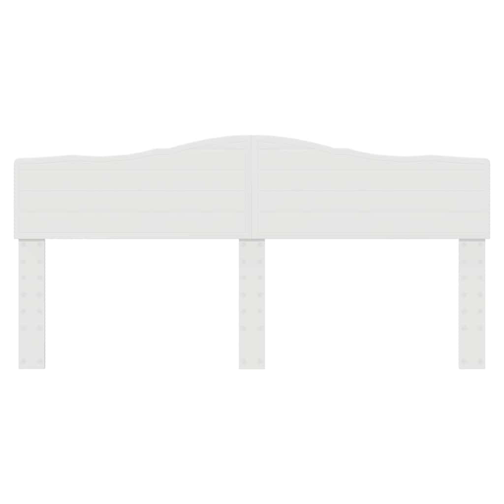 vidaXL Κεφαλάρι με κεφαλάρι Λαμπερό Λευκό 200 cm Επεξεργασμένο ξύλο