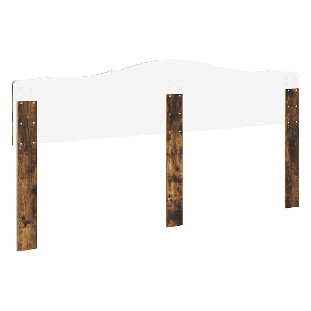 vidaXL Κεφαλάρι με κεφαλάρι Καπνιστό Δρύς 200 cm Επεξεργασμένο ξύλο