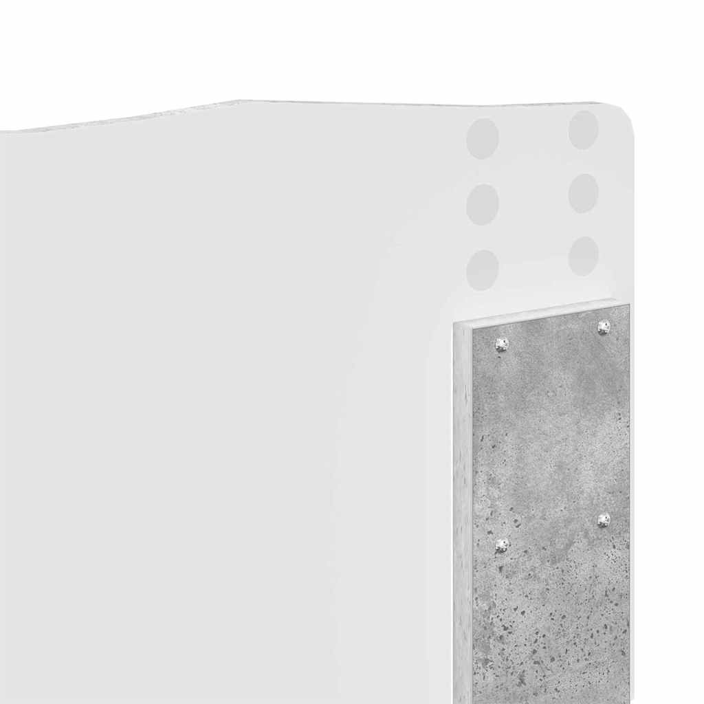 vidaXL Κεφαλάρι με κεφαλάρι Σκυρόδεμα Γκρι 180 cm Επεξεργασμένο ξύλο