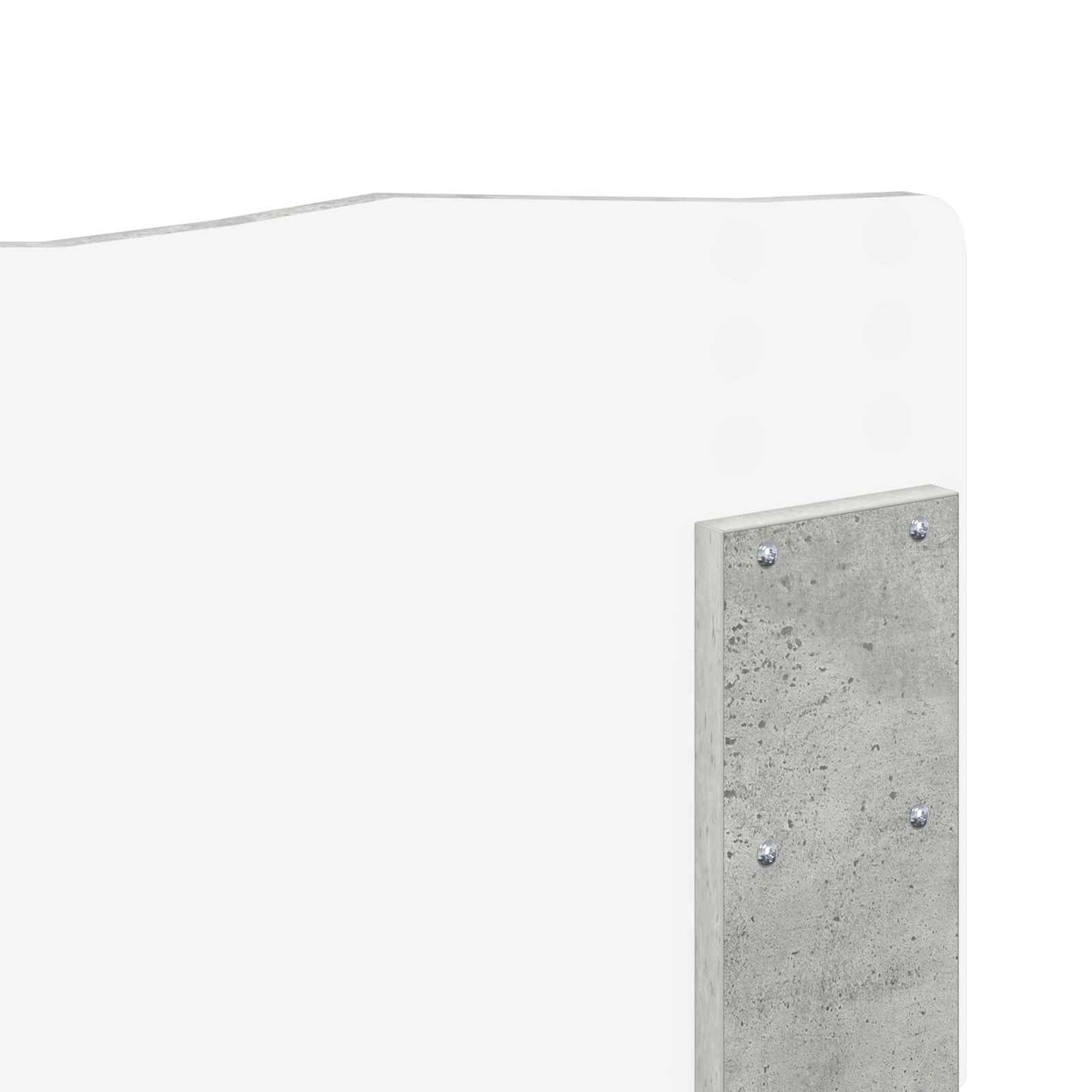 vidaXL Κεφαλάρι με κεφαλάρι Σκυρόδεμα Γκρι 180 cm Επεξεργασμένο ξύλο