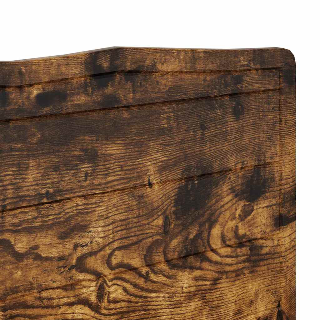 vidaXL Κεφαλάρι με κεφαλάρι Καπνιστό Δρύς 180 cm Επεξεργασμένο ξύλο