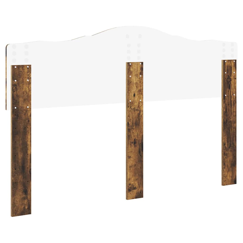 vidaXL Κεφαλάρι με κεφαλάρι Καπνιστό Δρύς 160 cm Επεξεργασμένο ξύλο