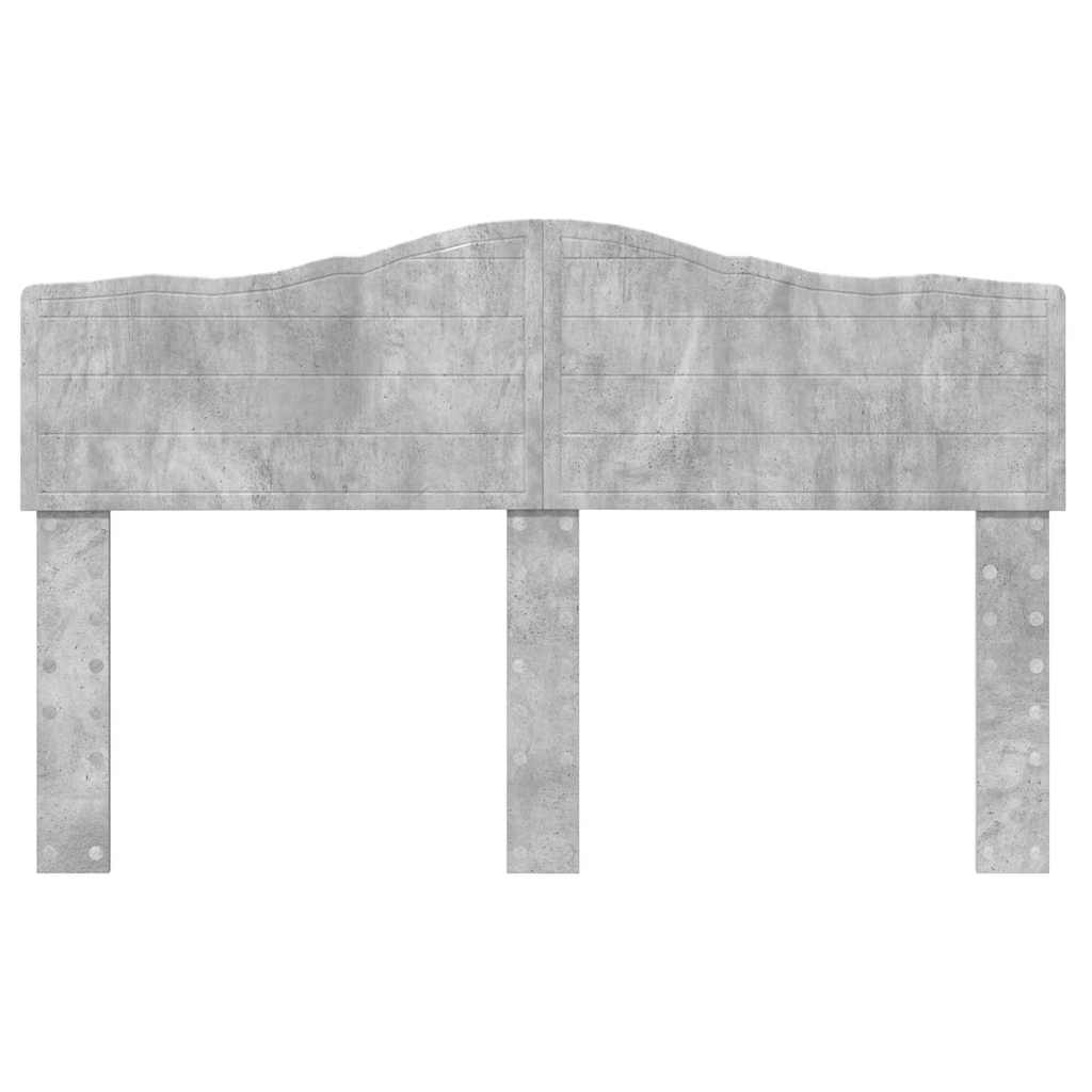 vidaXL Κεφαλάρι με κεφαλάρι Σκυρόδεμα Γκρι 150 cm Επεξεργασμένο ξύλο