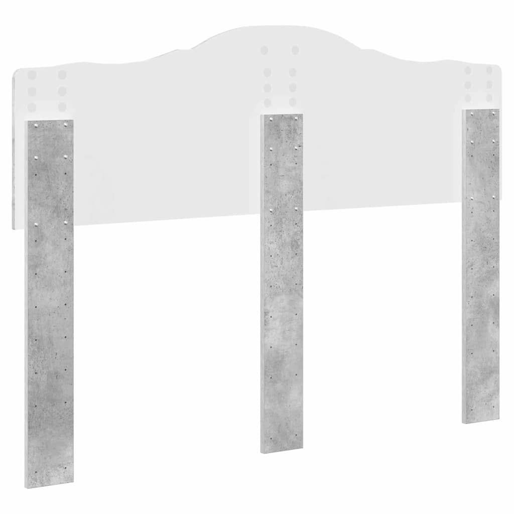 vidaXL Κεφαλάρι με κεφαλάρι Σκυρόδεμα Γκρι 120 cm Επεξεργασμένο ξύλο