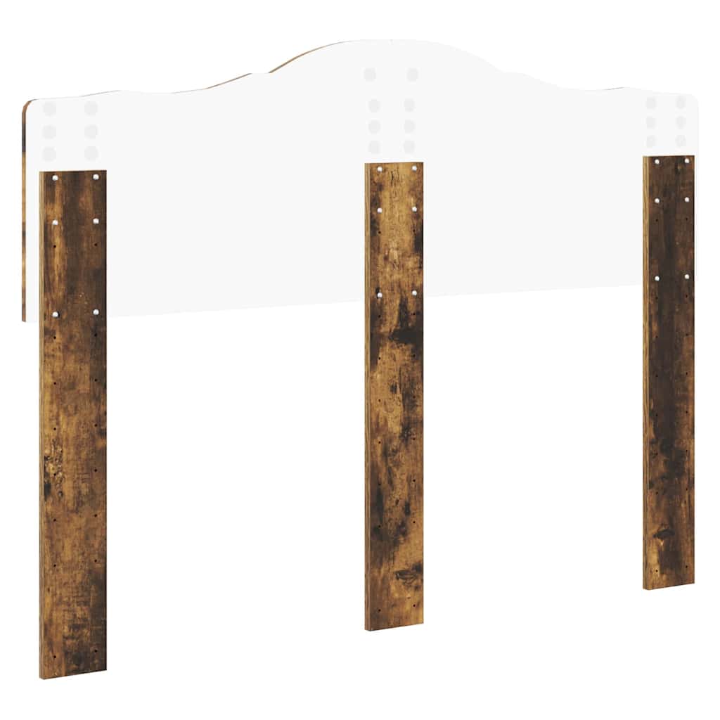 vidaXL Κεφαλάρι με κεφαλάρι Καπνιστό Δρύς 120 cm Επεξεργασμένο ξύλο