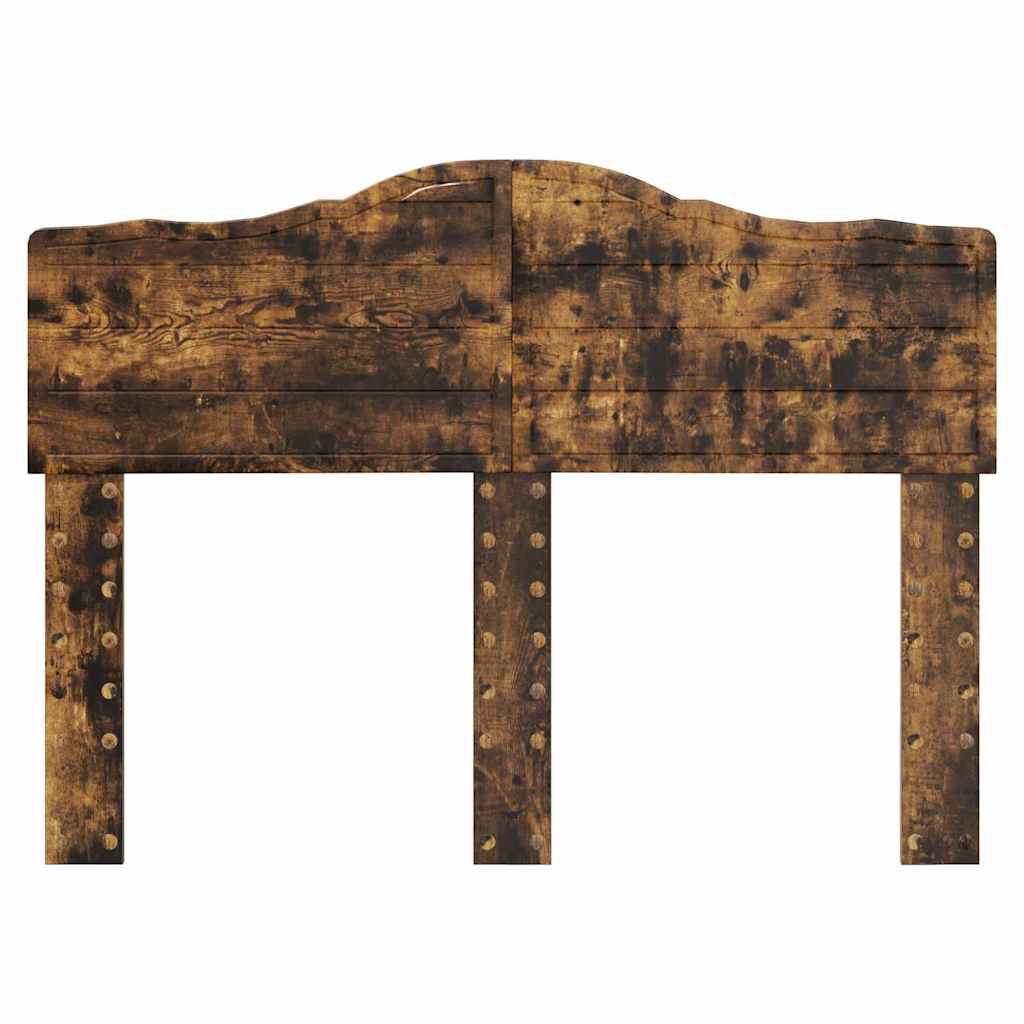 vidaXL Κεφαλάρι με κεφαλάρι Καπνιστό Δρύς 120 cm Επεξεργασμένο ξύλο