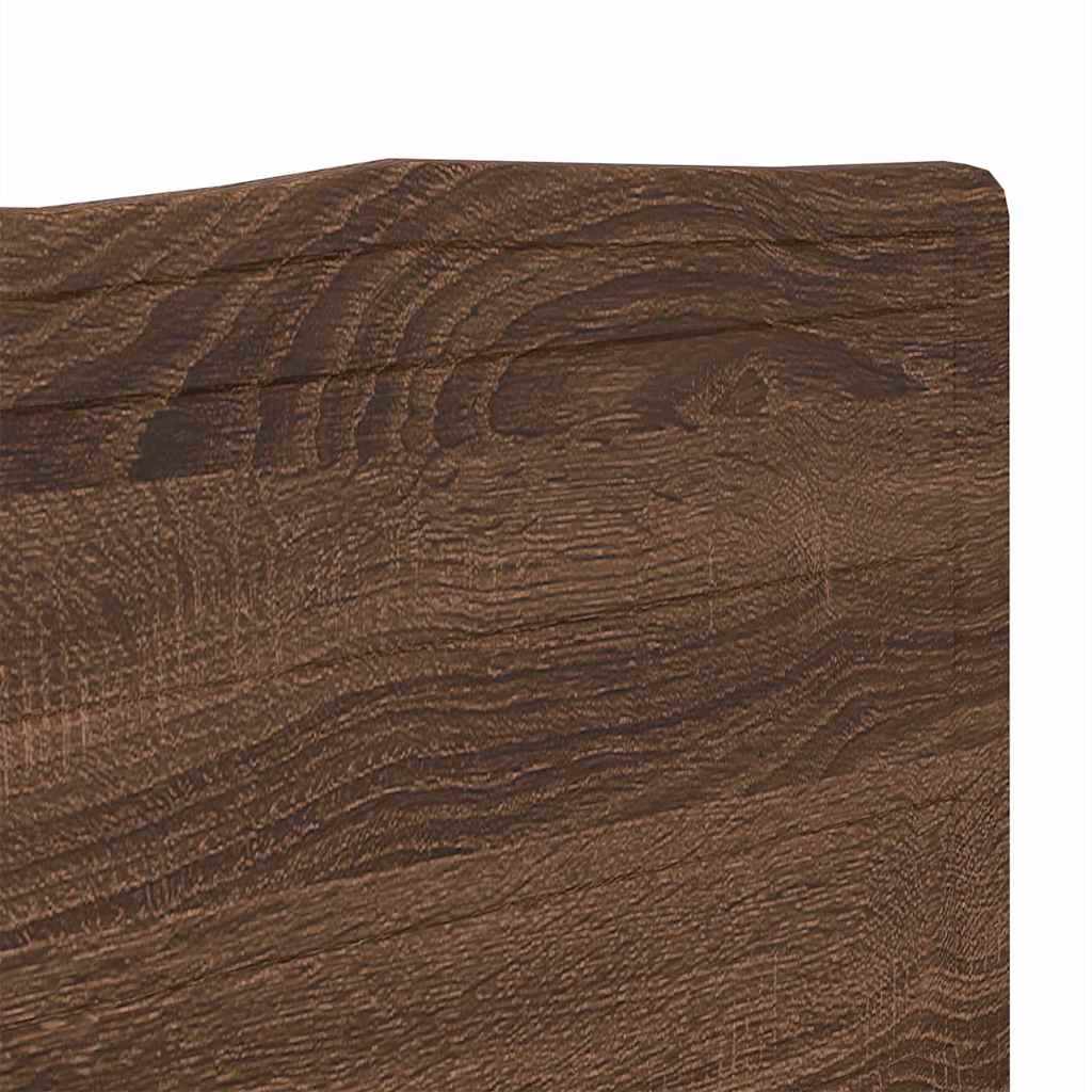 vidaXL Κεφαλάρι με κεφαλάρι Καφέ δρυς 120 cm Επεξεργασμένο ξύλο