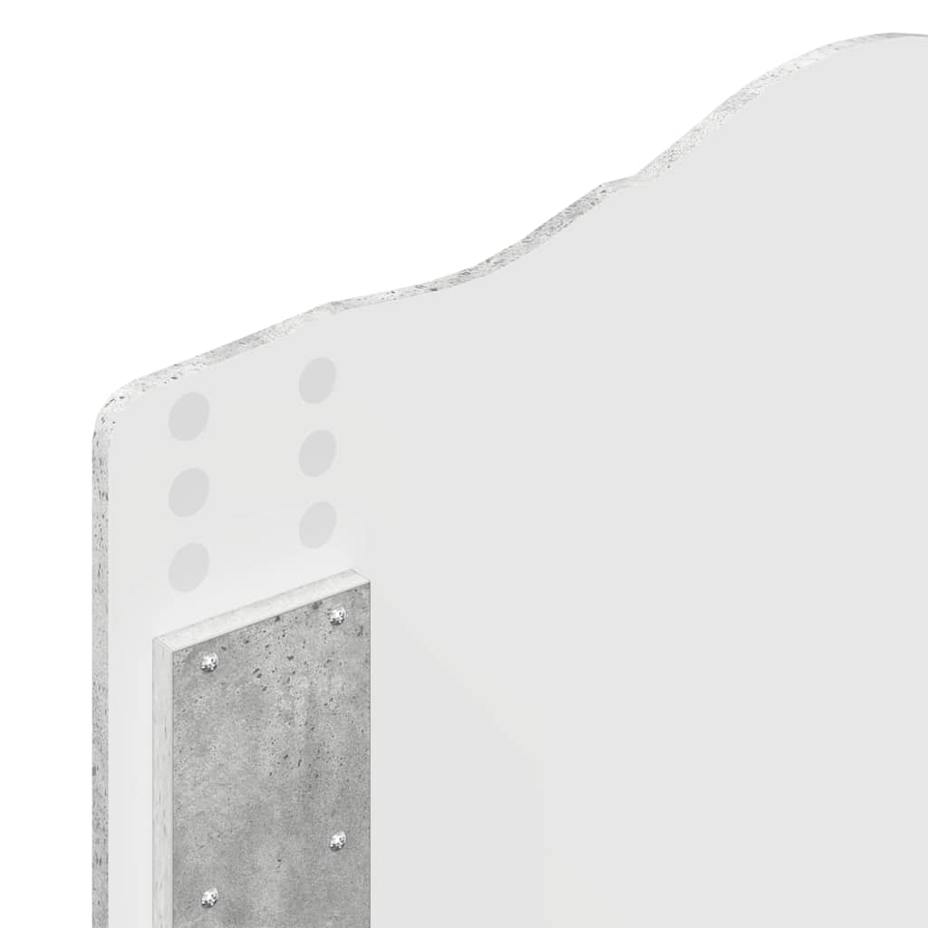 vidaXL Κεφαλάρι με κεφαλάρι Σκυρόδεμα Γκρι 80 cm Επεξεργασμένο ξύλο