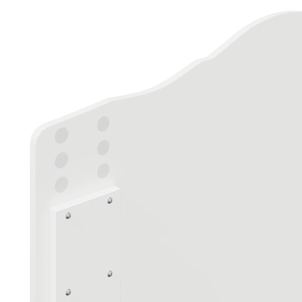 vidaXL Κεφαλάρι με κεφαλάρι Λαμπερό Λευκό 75 cm Επεξεργασμένο ξύλο