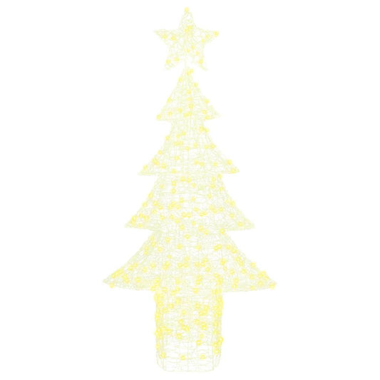 vidaXL Χριστουγεννιάτικο Δέντρο με 240 LED Θερμό λευκό 180 cm Ακρυλικό