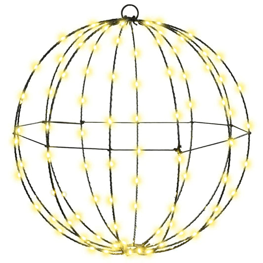 vidaXL Μπάλα με 120 LED Θερμό λευκό 40 cm Μέταλλο