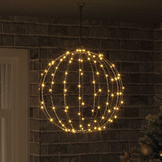 vidaXL Μπάλα Θερμό λευκό 50 x 50 x 52 εκ Μέταλλο 160 LED