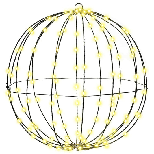 vidaXL Μπάλα Θερμό λευκό 50 x 50 x 52 εκ Μέταλλο 160 LED