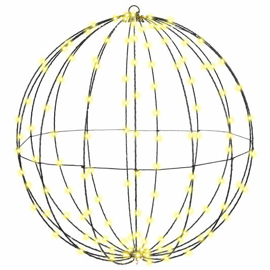 vidaXL Μπάλα με 384 LED 2 pcs Θερμό λευκό 60 cm Μέταλλο