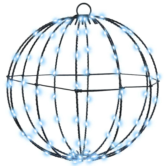 vidaXL Μπάλα με 192 LED 2 pcs Ψυχρό λευκό 30 cm Μέταλλο