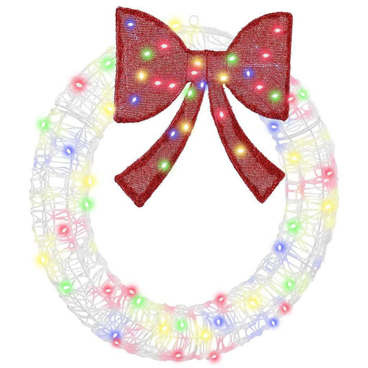 vidaXL Στεφάνι με φώτα λωρίδας LED Πολύχρωμο 75 cm Ακρυλικό