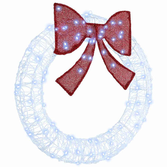 vidaXL Στεφάνι με φώτα λωρίδας LED Ψυχρό λευκό 90 cm Ακρυλικό