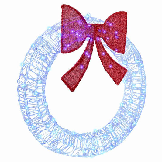 vidaXL Στεφάνι με φώτα λωρίδας LED Μπλε 90 cm Ακρυλικό