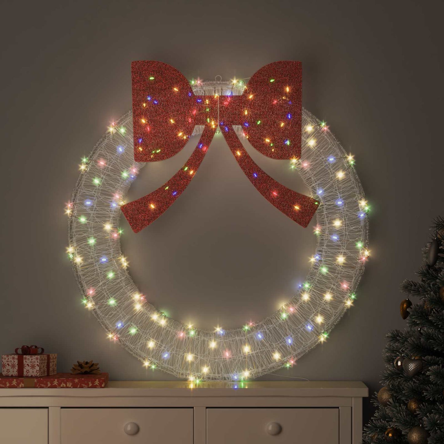 vidaXL Στεφάνι 150 LED Πολύχρωμο 120 cm Ακρυλικό
