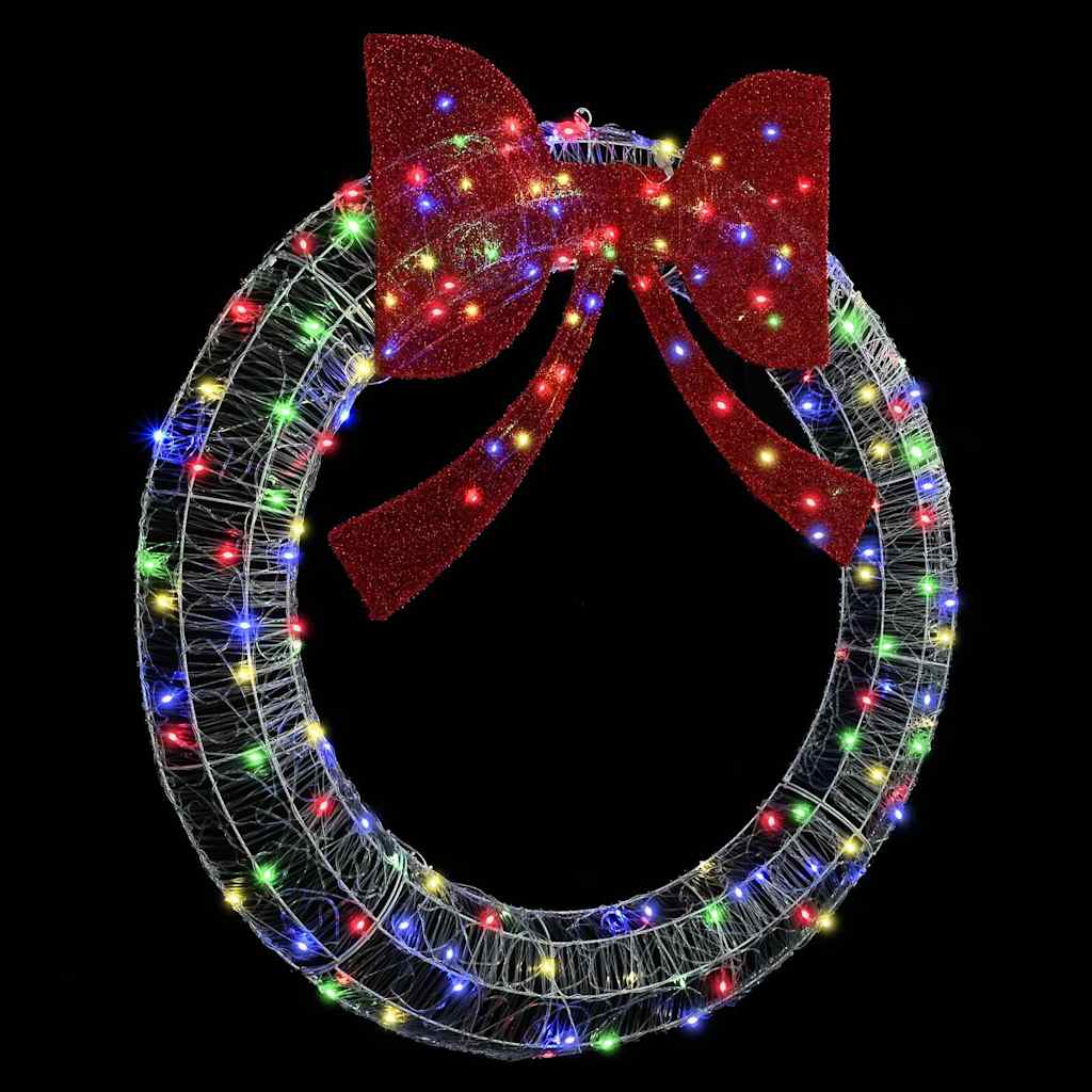 vidaXL Στεφάνι με φώτα λωρίδας LED Πολύχρωμο 120 cm Ακρυλικό