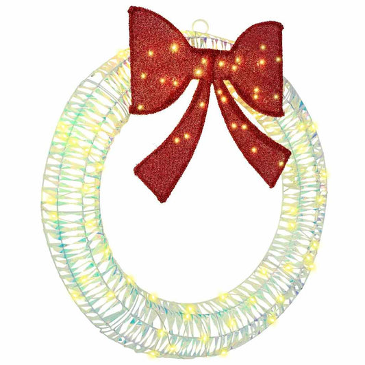 vidaXL Στεφάνι με 80 LED Θερμό λευκό 90 cm PET