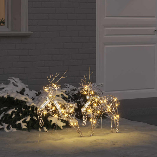 vidaXL LED Ρούντερ με 40 LED 2 pcs Θερμό λευκό PET