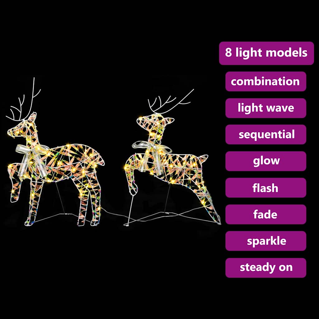 vidaXL LED Ρούντερ με 40 LED 2 pcs Θερμό λευκό PET
