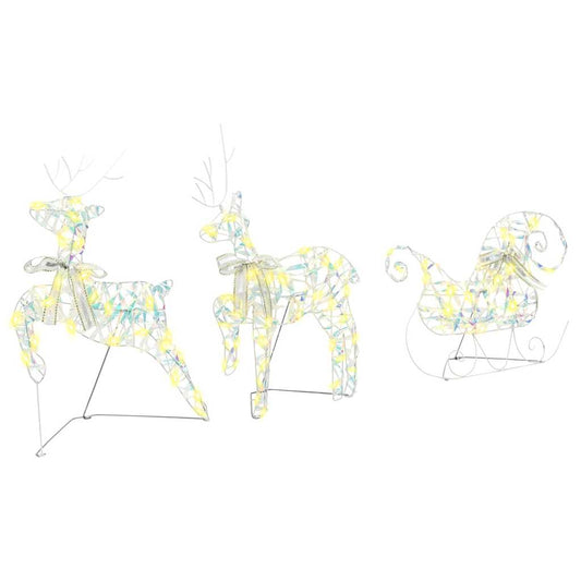 vidaXL LED Ρούντερ με 60 LED 3 pcs Θερμό λευκό PET