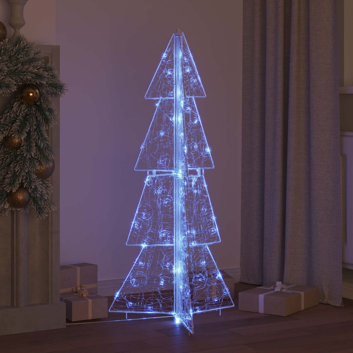 vidaXL Χριστουγεννιάτικο Δέντρο 100 LED Μπλε 120 cm Ακρυλικό