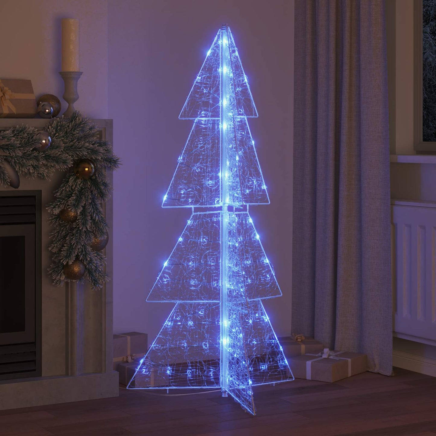 vidaXL Χριστουγεννιάτικο Δέντρο 160 LED Μπλε 150 cm Ακρυλικό