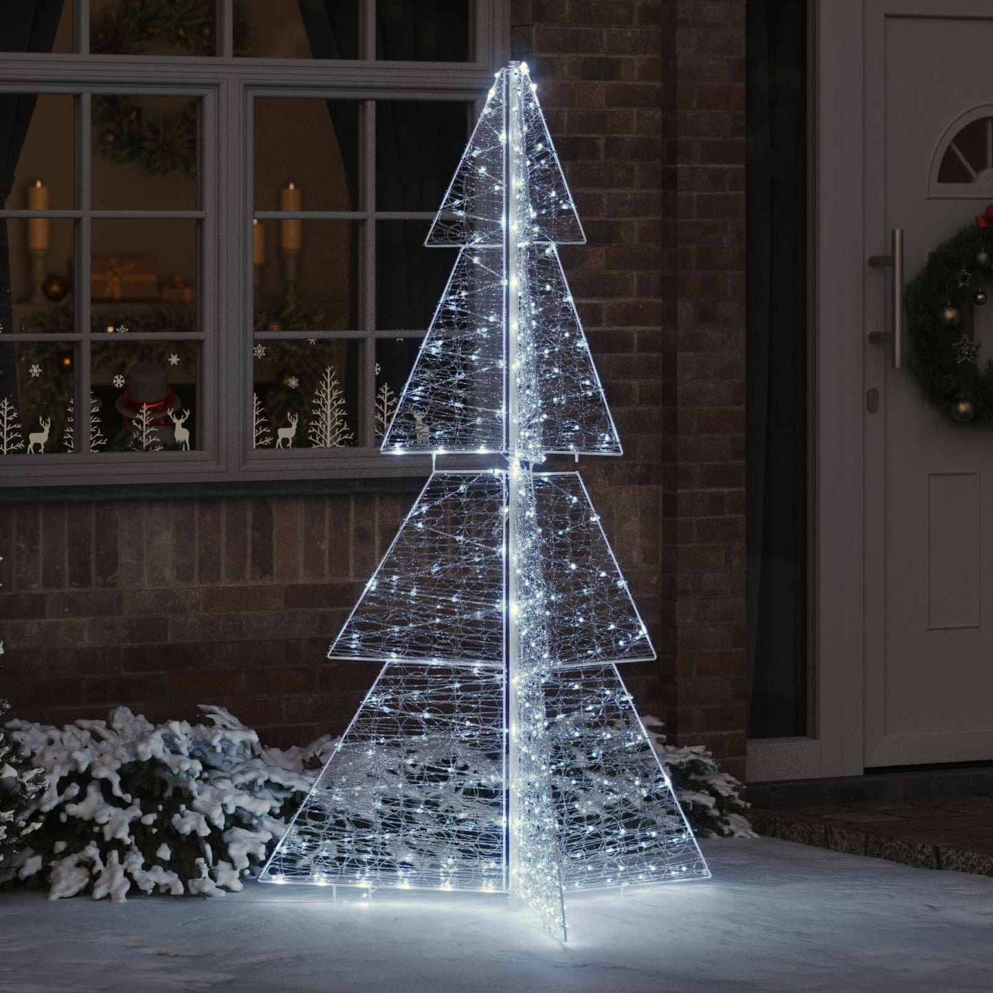 vidaXL Χριστουγεννιάτικο Δέντρο με 240 LED Ψυχρό Λευκό 180 cm Ακρυλικό