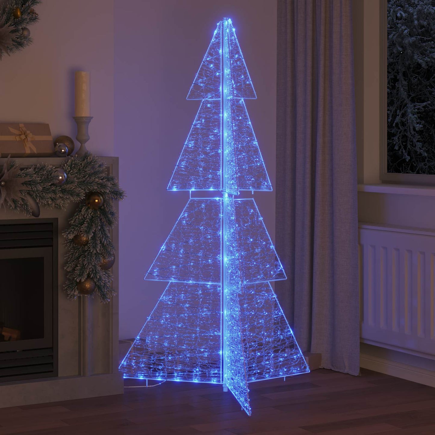 vidaXL Χριστουγεννιάτικο Δέντρο 240 LED Μπλε 180 cm Ακρυλικό