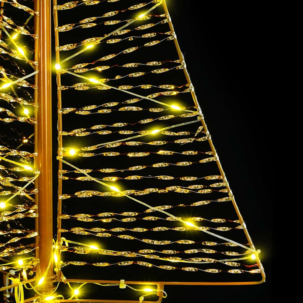 vidaXL Χριστουγεννιάτικο Δέντρο με 160 LED Θερμό λευκό 150 cm PET