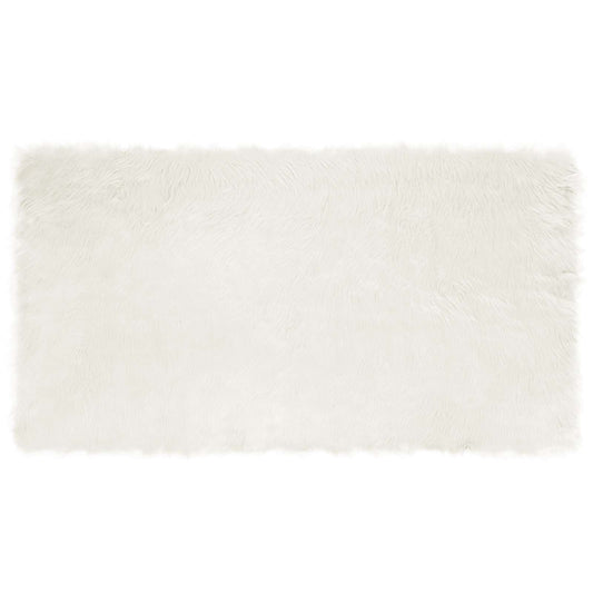 vidaXL Χαλί από τεχνητό πρόβειο δέρμα TAFALLA Λευκό 60 x 110 cm