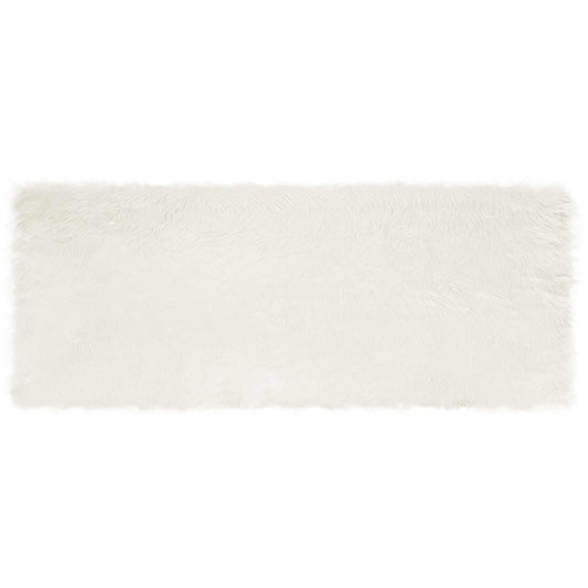 vidaXL Χαλί από τεχνητό πρόβειο δέρμα TAFALLA Λευκό 80 x 200 cm