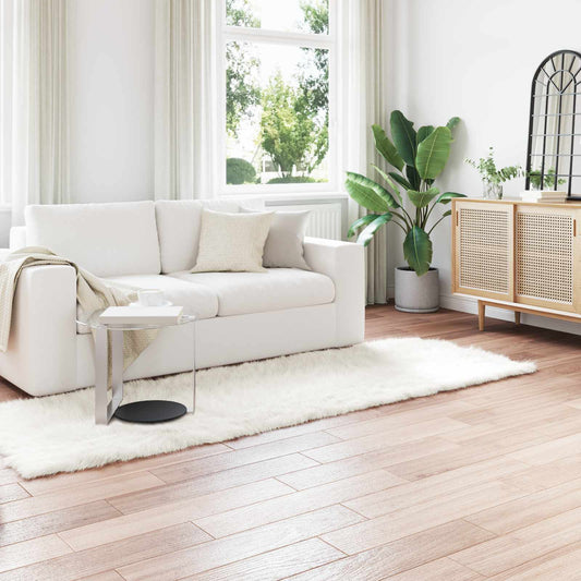 vidaXL Χαλί από τεχνητό πρόβειο δέρμα TAFALLA Λευκό 80 x 250 cm