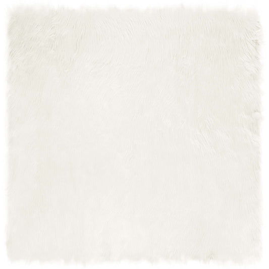 vidaXL Ψεύτικο Δέρμα Προβάτου Χαλί Tafalla Λευκό 160 x 160 cm