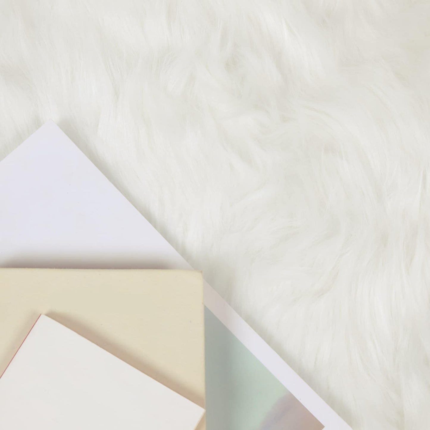 vidaXL Ψεύτικο Δέρμα Προβάτου Χαλί Tafalla Λευκό 50 x 80 cm