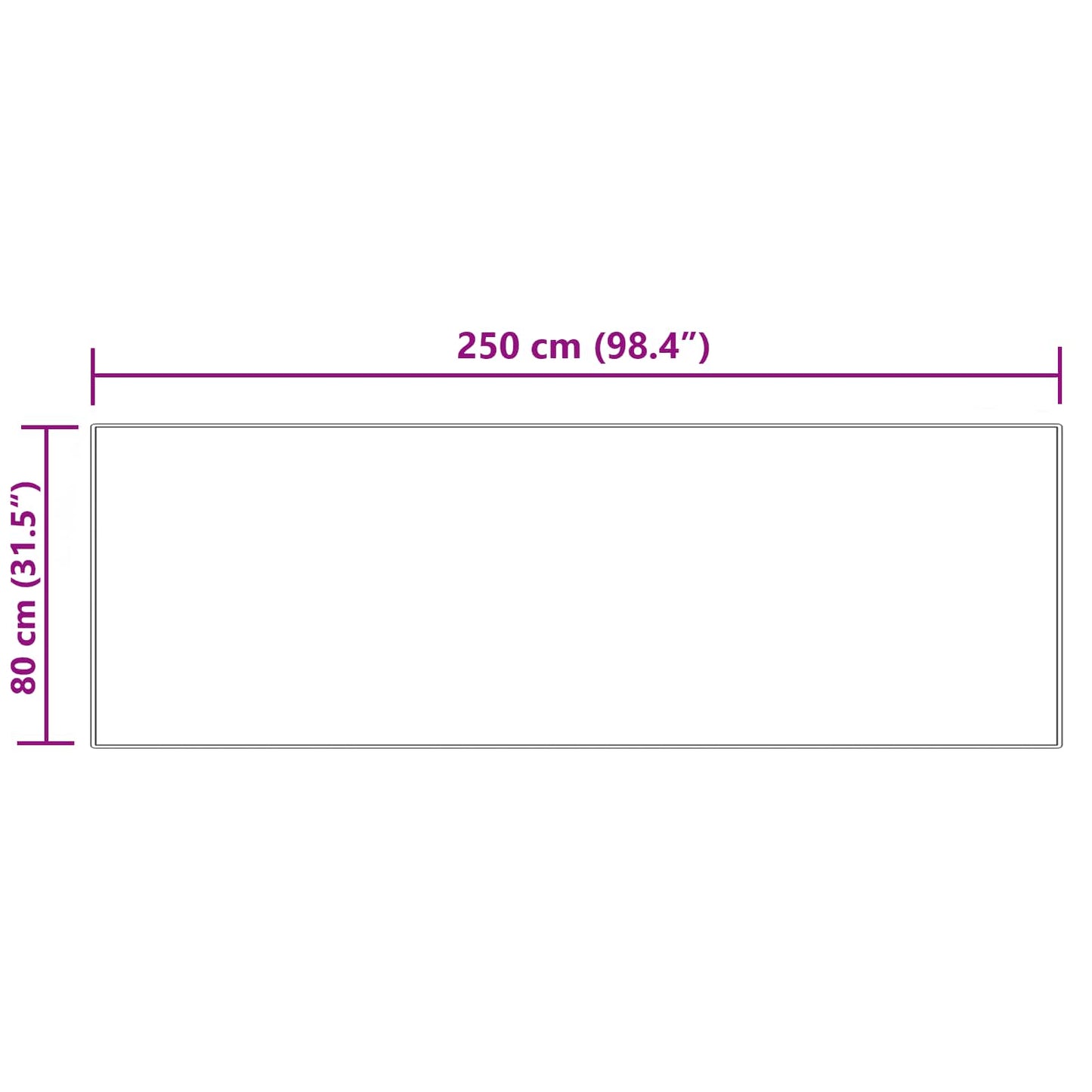 vidaXL Ψεύτικο Δέρμα Προβάτου Χαλί Tafalla Κρεμ 80 x 250 cm