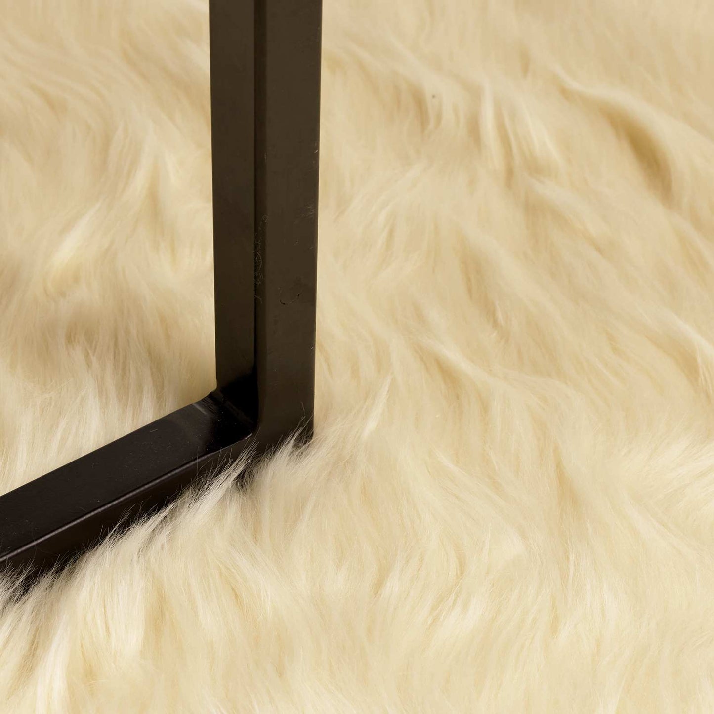 vidaXL Ψεύτικο Δέρμα Προβάτου Χαλί Tafalla Κρεμ 100 x 200 cm